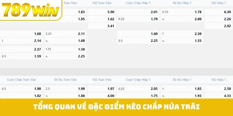 Tổng quan về đặc điểm kèo chấp nửa trái